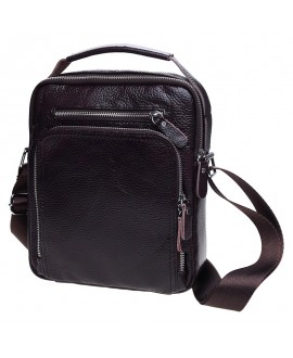 Мужская кожаная сумка с ручкой JZ SB-JZk15608-brown
