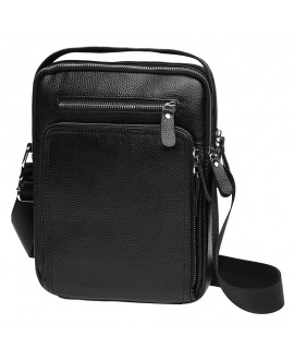 Чоловіча сумка з ручкою шкіряна JZ SB-JZK15608-black