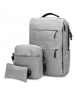 Мужской рюкзак в комплекте с сумкой JZ SB-JZC11083gr-grey