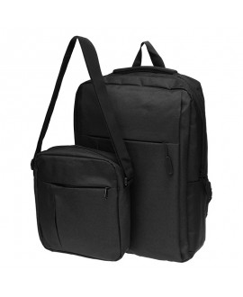 Чоловічий рюкзак в комплекті з сумкою JZ SB-JZvn6802-black